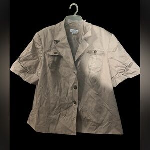 Isabella Fiore Beige Button Down Shirt